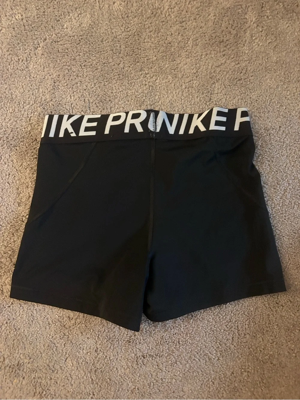 Nike Black Compression Training Shorts with White Branding